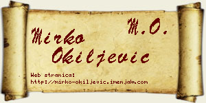 Mirko Okiljević vizit kartica